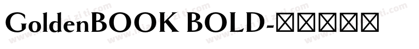 GoldenBOOK BOLD字体转换